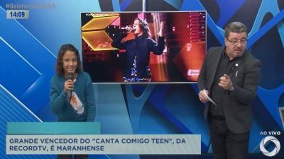 Balanço Geral-MA recebe Emmanuel Ferraro, campeão do Canta Comigo Teen