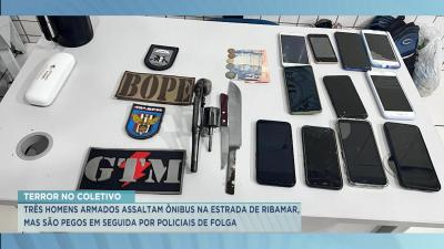 Policiais de folga capturam assaltantes de ônibus na Estrada de Ribamar