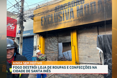 Incêndio destrói loja de roupas na cidade de Santa Inês  