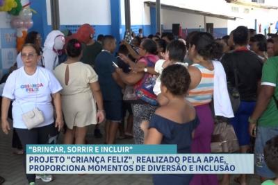 Projeto Criança Feliz realizado pela APAE proporciona diversão e inclusão para alunos