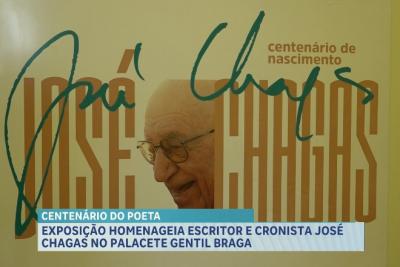 Exposição homenageia escritor e cronista José Chagas no Palacete Gentil Braga